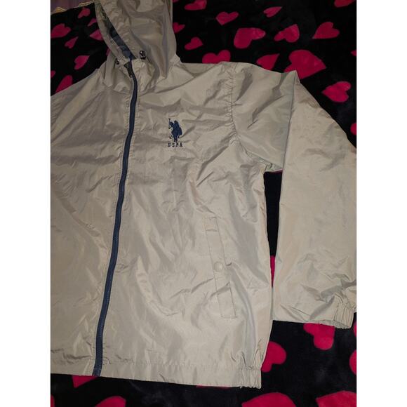 U.S. POLO ASSN. Men's Jacket Beige - EXTRA LARGE -Lined Rain Windbreaker Size XL - Picture 7 of 9